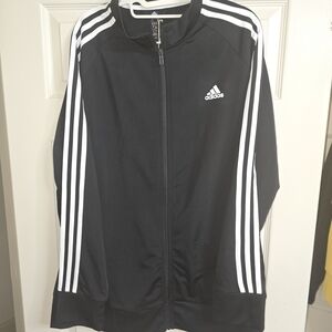 Adidas Black Jacket with White Accents. Womens 3X